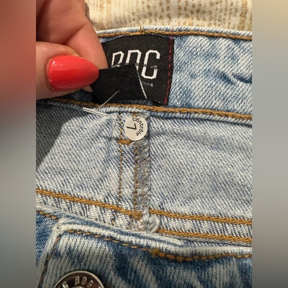 BDG skirt Urban Outfitters NWOT Brynne low rise denim lace trim size small - Picture 4 of 9